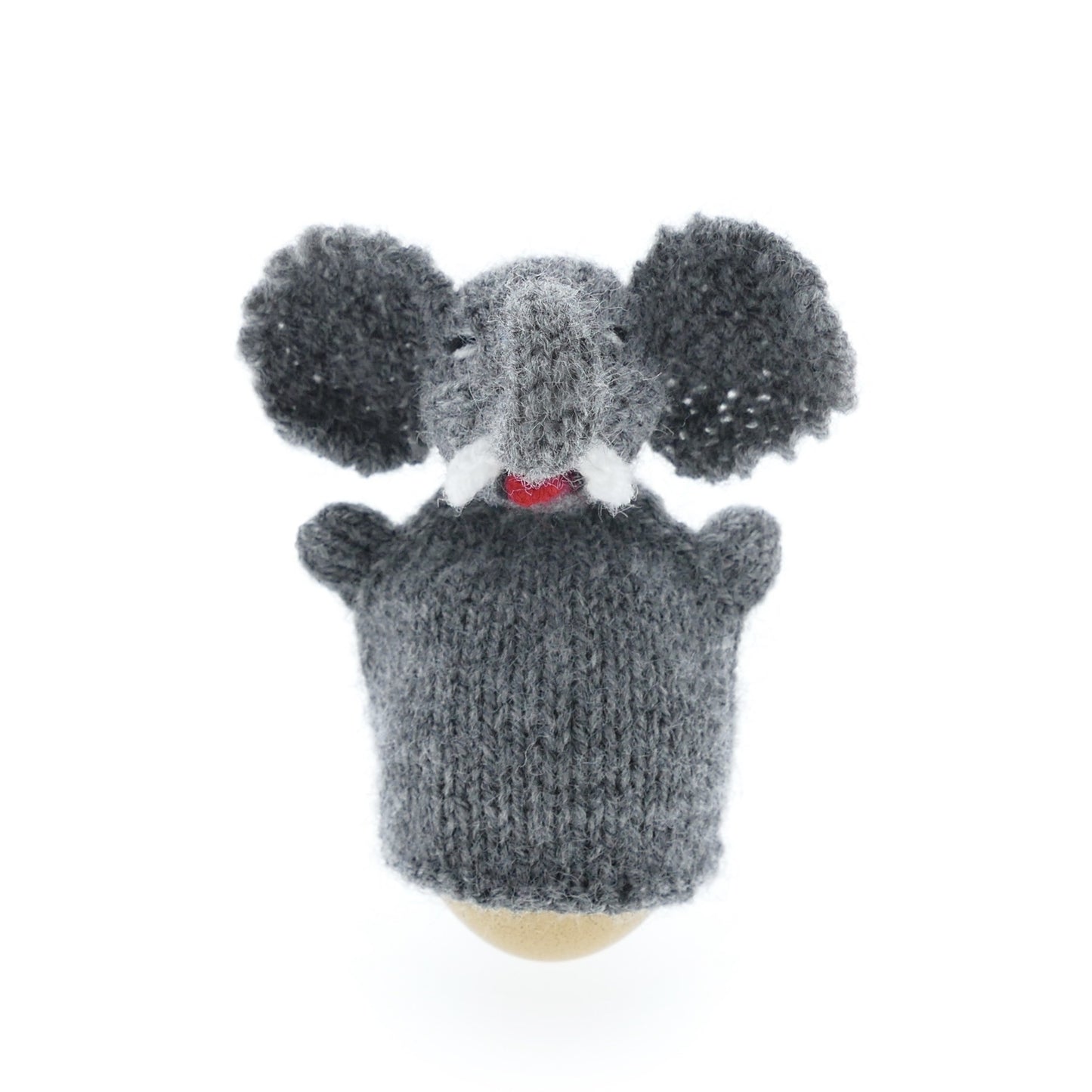 Eiwarmer olifant, handgebreid