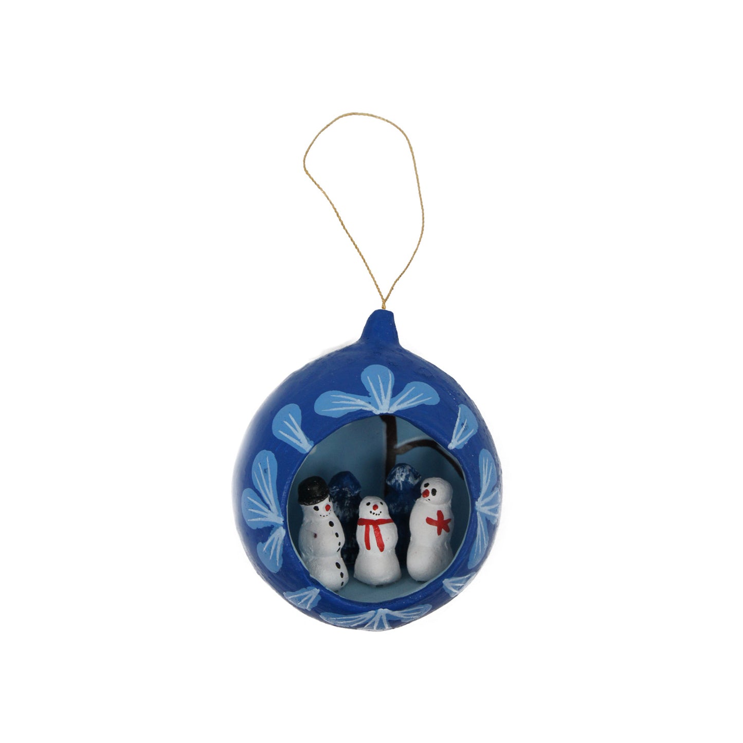 Winters tafereel in kerstbal, hanger