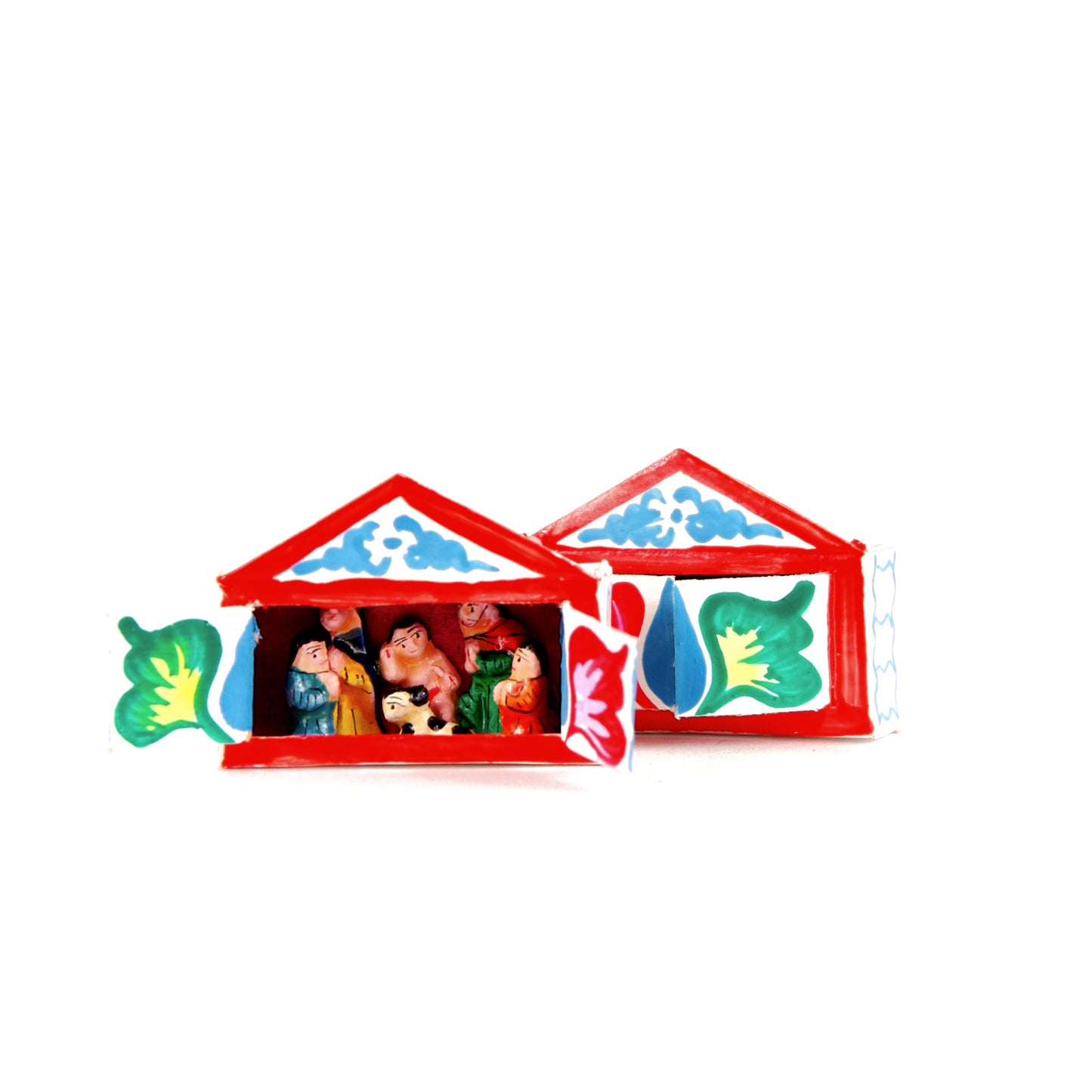 Kerststalletje in mini-luciferdoosje