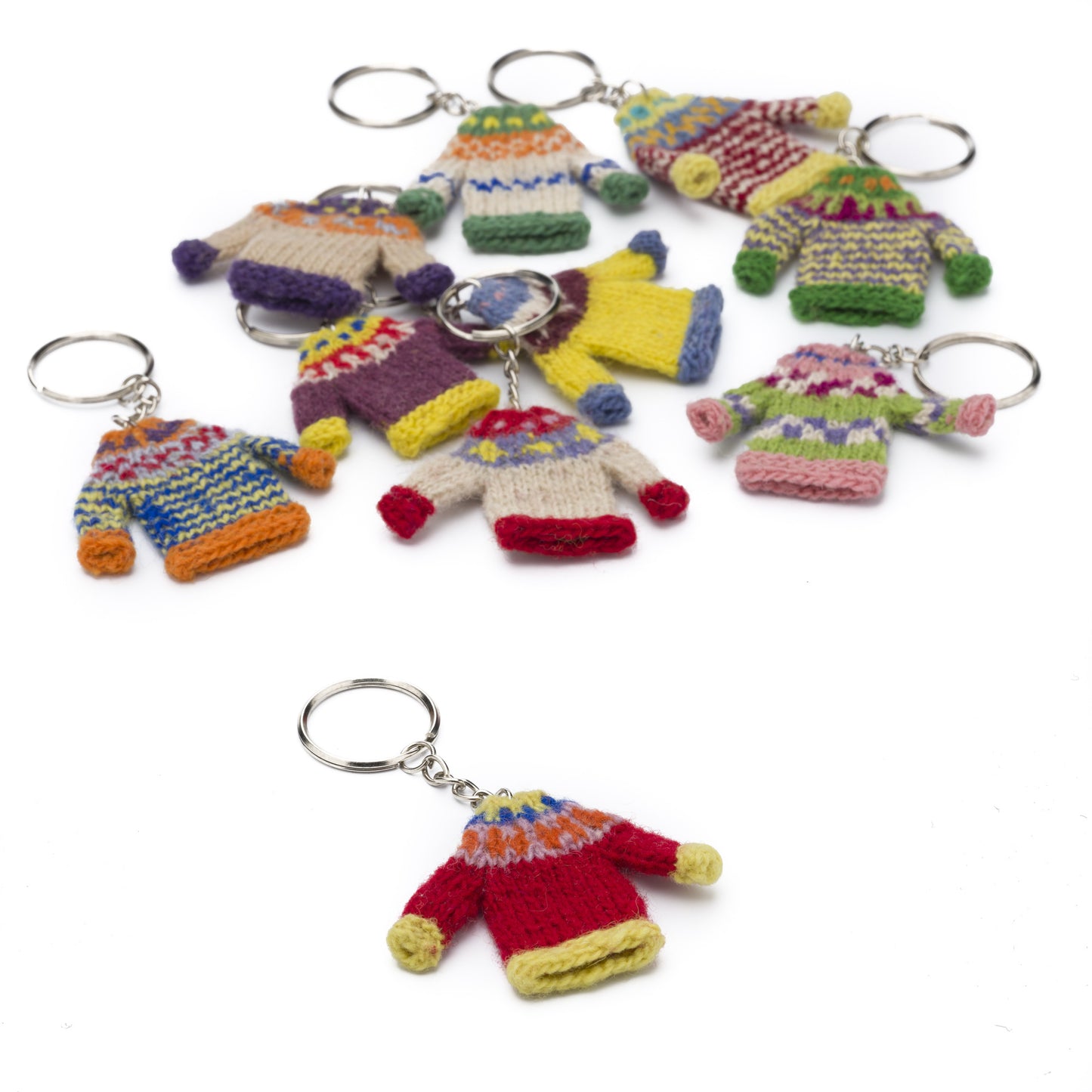 Sleutelhanger trui, 100% schapenwol
