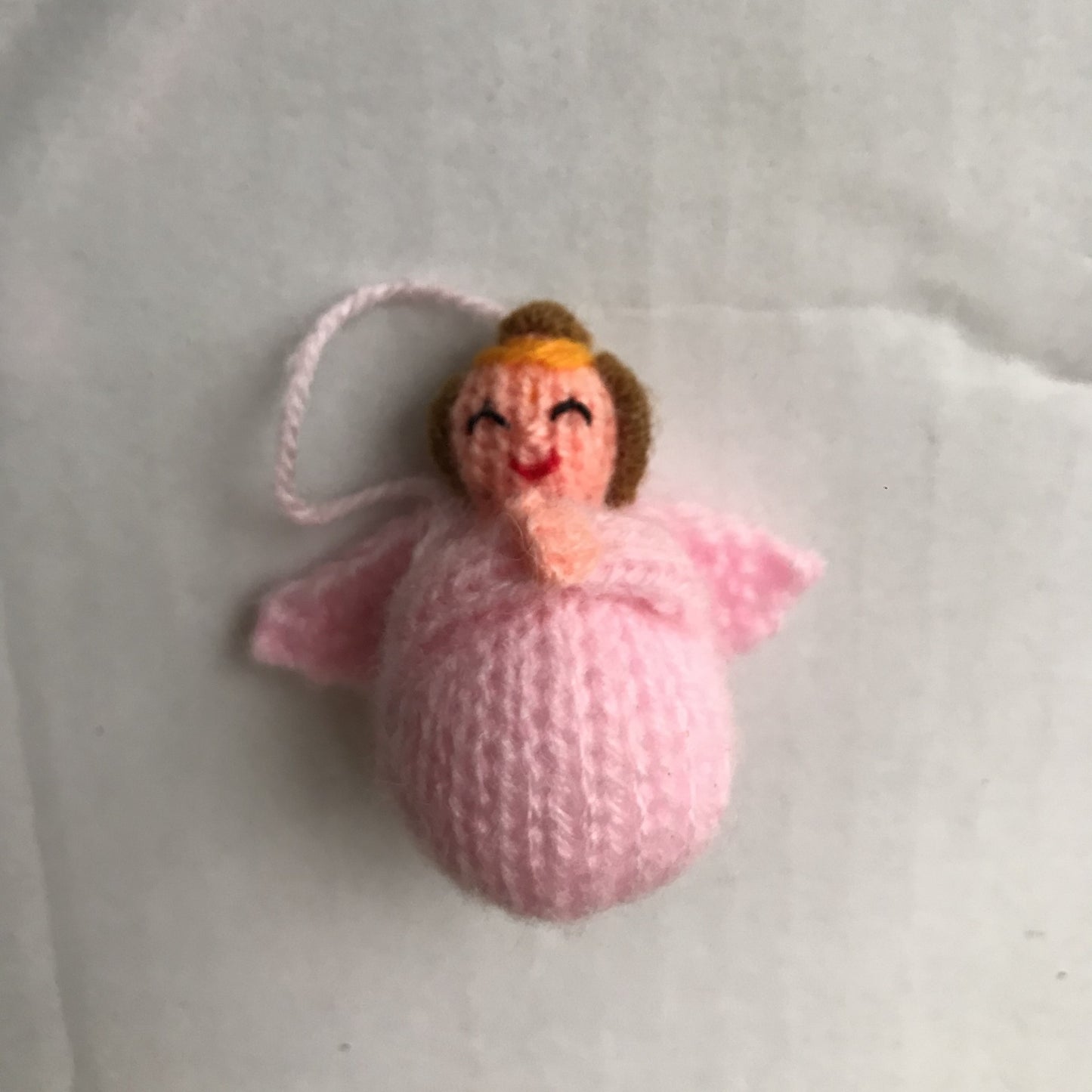 Gebreid engeltje, klein, roze