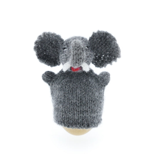 Eiwarmer olifant, handgebreid